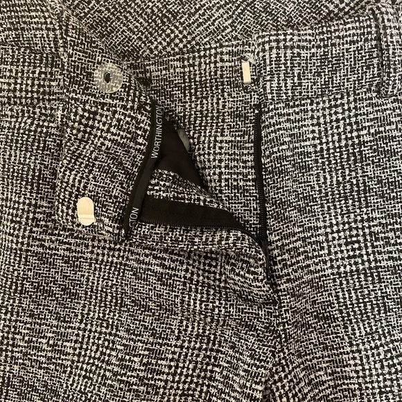 Grunge black and white tweed flare pants - Picture 4 of 4